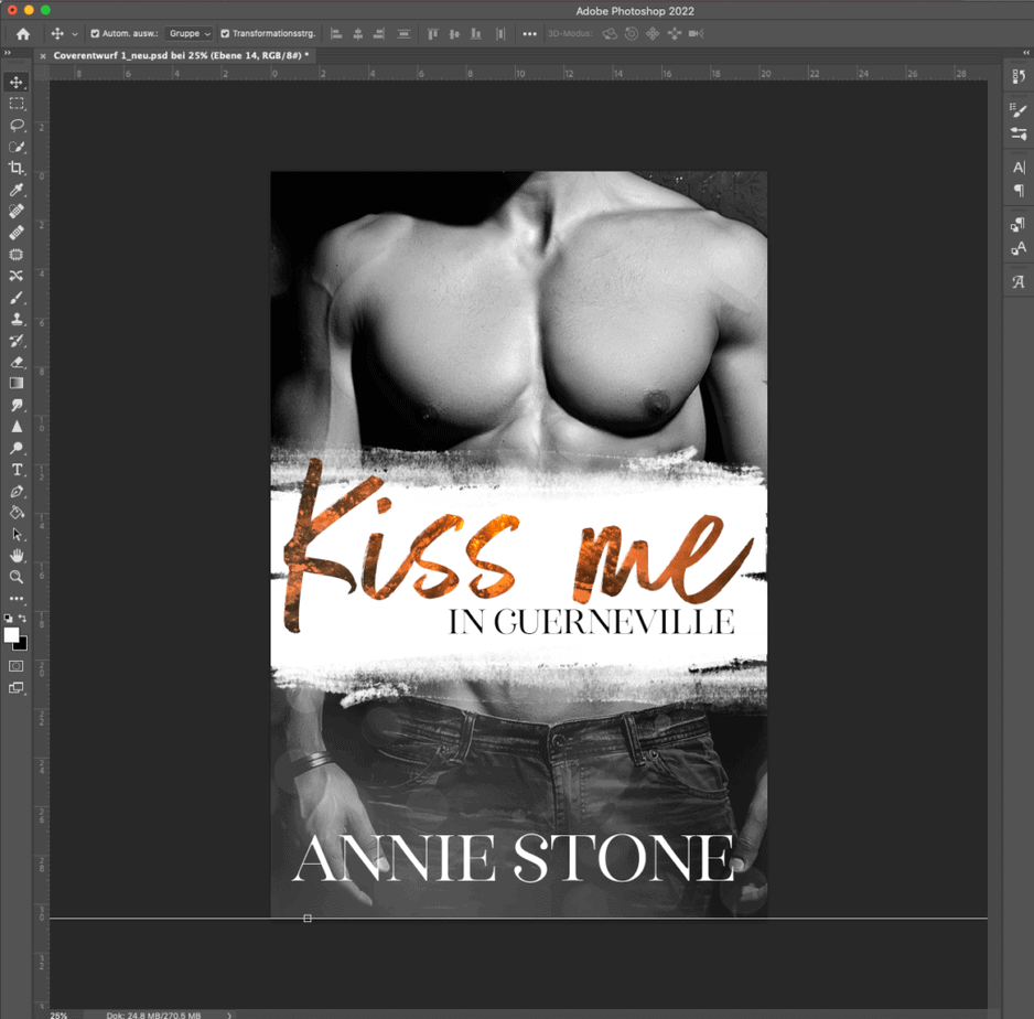 Cover-Design: Buchcover zu Kiss me in Guerneville von Annie Stone